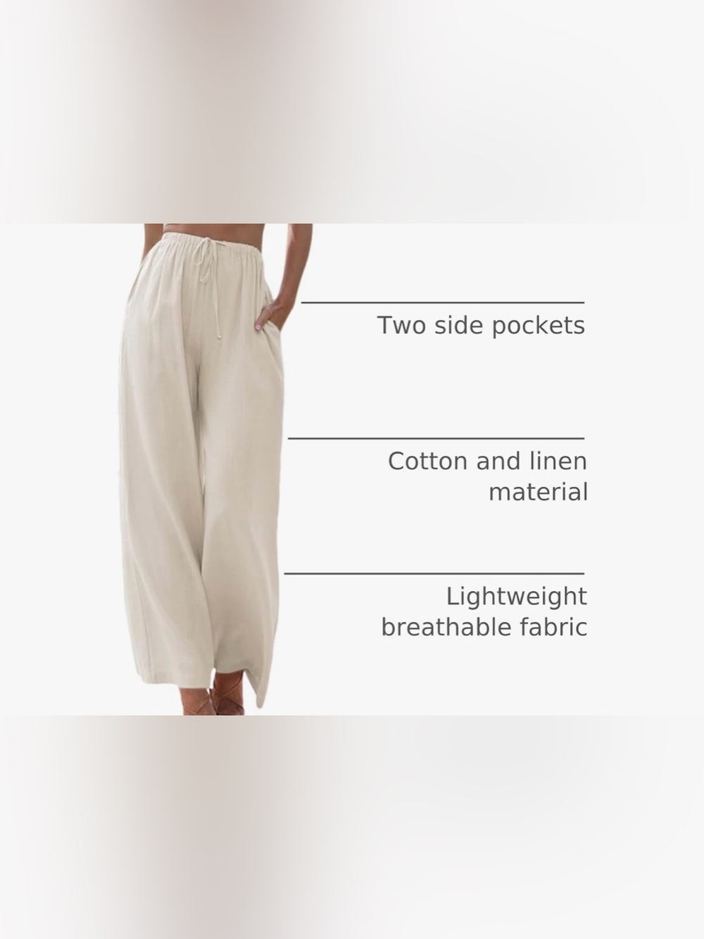 Faleave Linen Pants - Picture 2 of 3